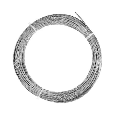Laureola Industries 1/16" Stainless Steel Aircraft Cable Wire Rope, 7X7 Type, Grade 304, 100 Ft ZAG116SS304-100